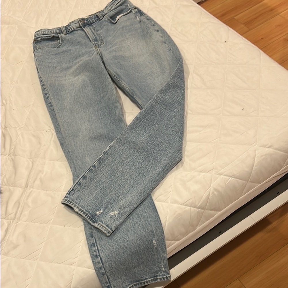 Abercrombie & Fitch Curve Love 90s Straight Ultra High Rise Jeans, 30 Long